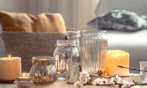 Elegant Mason Jar Candle Holders