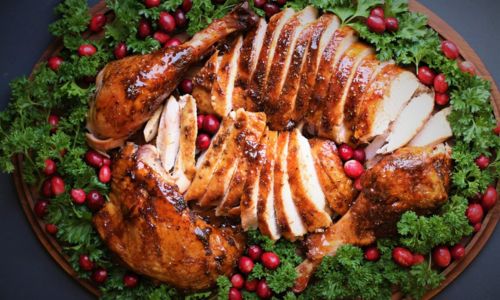 Smoked Turkey with Cranberry Glaze